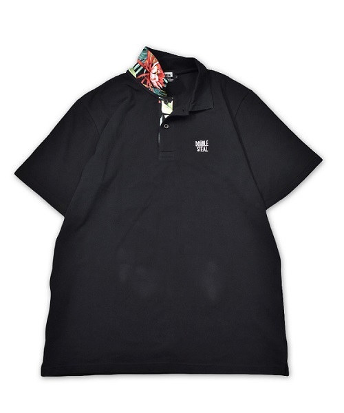 DOUBLE STEAL（ダブルスティール）の「Prepeller Aloha POLO　ポロシャツ（ポロシャツ・メンズ・ホワイト×レッド/カーキ/ホワイト×ネイビー/ブラック系その他/ブラック×レッド・LARGE/X-LARGE/MEDIUM）」の4枚目の写真