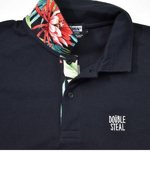 DOUBLE STEAL（ダブルスティール）の「Prepeller Aloha POLO　ポロシャツ（ポロシャツ・メンズ・ホワイト×レッド/カーキ/ホワイト×ネイビー/ブラック系その他/ブラック×レッド・LARGE/X-LARGE/MEDIUM）」の18枚目の写真