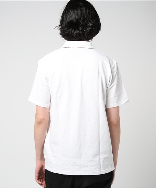 DOUBLE STEAL（ダブルスティール）の「Prepeller Aloha POLO　ポロシャツ（ポロシャツ・メンズ・ホワイト×レッド/カーキ/ホワイト×ネイビー/ブラック系その他/ブラック×レッド・LARGE/X-LARGE/MEDIUM）」の7枚目の写真