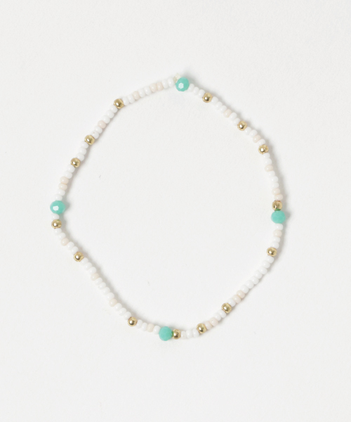 チャイハネ（チャイハネ）の「【チャイハネ】ミックスビーズブレスレット（ブレスレット・レディース・ホワイト/レインボー/ターコイズブルー/ブルー/コーラル/マルチ/ブラウン・FREE）」の2枚目の写真