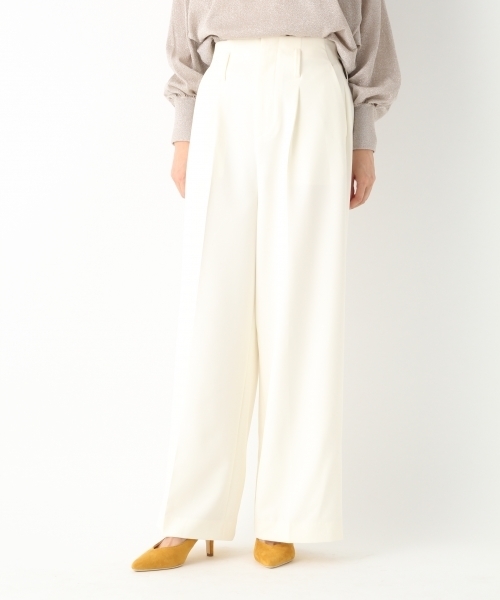 A part by（アパートバイ）の「P/PUワイドパンツ  766354（その他パンツ・レディース・グリーン/ブラック/オフホワイト/ブラック系その他・MEDIUM/LARGE）」の2枚目の写真