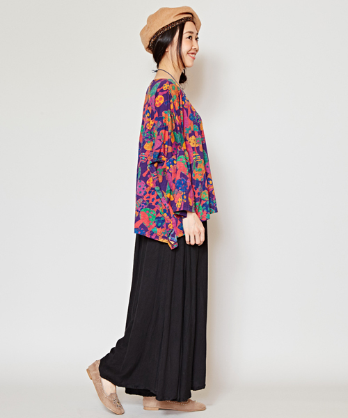 チャイハネ（チャイハネ）の「【チャイハネ】yul サイケマッシュルームトップス（Tシャツ/カットソー・レディース・ホワイト/パープル/グリーン・FREE）」の19枚目の写真