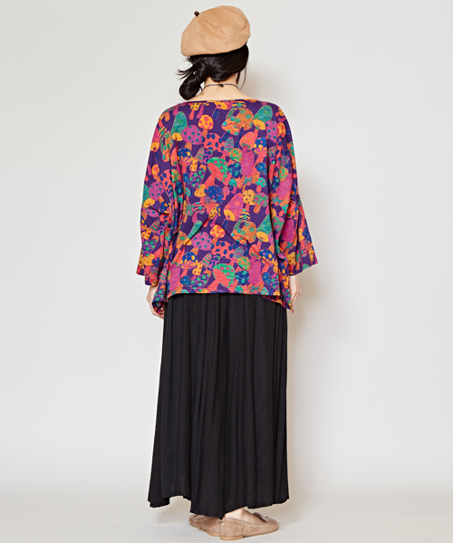 チャイハネ（チャイハネ）の「【チャイハネ】yul サイケマッシュルームトップス（Tシャツ/カットソー・レディース・ホワイト/パープル/グリーン・FREE）」の20枚目の写真