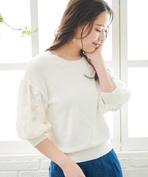 ROPE' PICNIC | 【WEB限定】袖レース重ねプルオーバー(ニット/セーター)