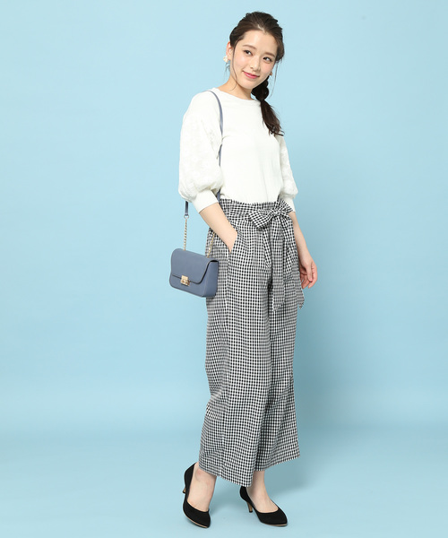 ROPE' PICNIC（ロペピクニック）の「【WEB限定】袖レース重ねプルオーバー（ニット/セーター・レディース・ホワイト/ライトグレー/ネイビー・38）」の12枚目の写真