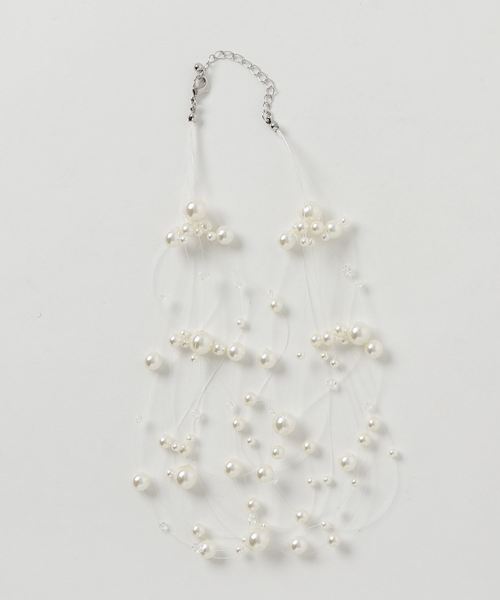 Cupid Heart（キューピッドハート）の「【Cupid Heart】結婚式アクセサリー バブルパールネックレス（ネックレス・レディース・ホワイト・MEDIUM）」の3枚目の写真