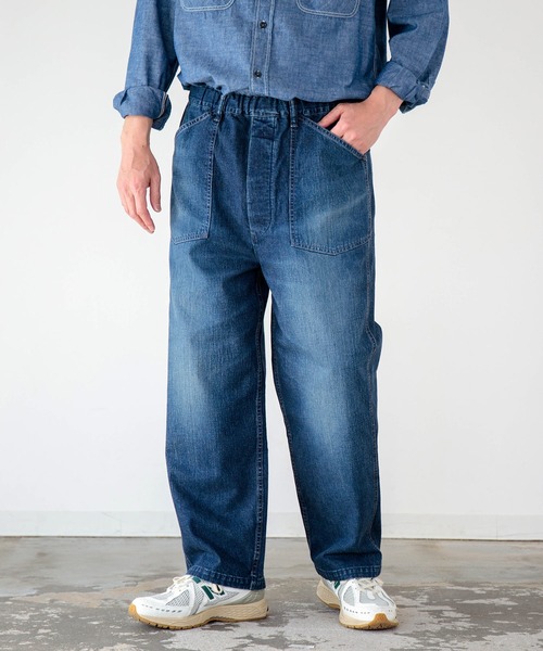 OMNIGOD（オムニゴッド）の「[OMNIGOD mens / オムニゴッド]　10ozデニム　PWイージーパンツ（デニムパンツ・メンズ・インディゴブルー・2/3）」の13枚目の写真