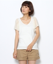 Kastane | 袖シフォンP/O(Tシャツ/カットソー)