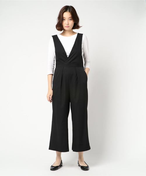 LBC（エルビーシー）の「バックリボンサロペット（サロペット/オーバーオール・レディース・ブラック/ライトブラウン・M）」の6枚目の写真