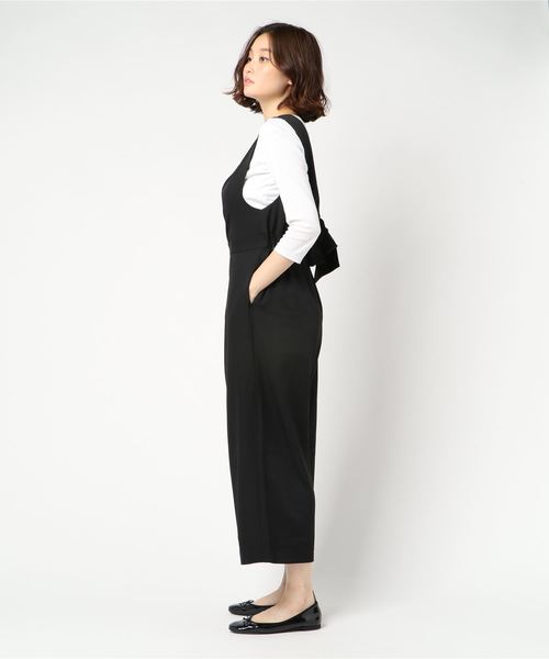 LBC（エルビーシー）の「バックリボンサロペット（サロペット/オーバーオール・レディース・ブラック/ライトブラウン・M）」の3枚目の写真