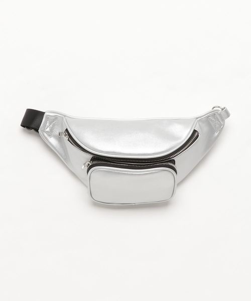 WEGO（ウィゴー）の「WEGO/チェーンポイントウエストバッグ（ボディバッグ/ウエストポーチ・レディース・ブラック/シルバー・FREE）」の9枚目の写真
