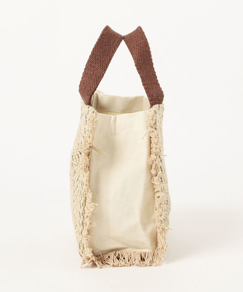 Ray BEAMS（レイビームス）の「Lilas Campbell / ヘリンボーン フリンジ バッグ（トートバッグ・レディース・ブラック/ブラウン・ONE SIZE）」の19枚目の写真