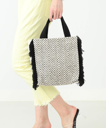 Ray BEAMS | Lilas Campbell / ヘリンボーン フリンジ バッグ(トートバッグ)