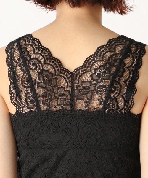 OLIVE des OLIVE（オリーブデオリーブ）の「総レース インナー（キャミソール・レディース・ブラック/アイボリー/ピンクベージュ・FREE）」の6枚目の写真