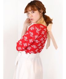 dazzlin | フラワージャカードバックリボンニット(ニット/セーター)