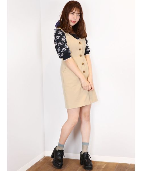 dazzlin（ダズリン）の「フラワージャカードバックリボンニット（ニット/セーター・レディース・ベージュ/ネイビー/レッド・FREE）」の9枚目の写真