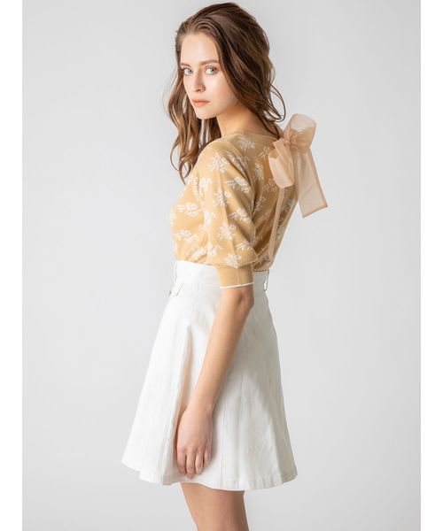 dazzlin（ダズリン）の「フラワージャカードバックリボンニット（ニット/セーター・レディース・ベージュ/ネイビー/レッド・FREE）」の15枚目の写真