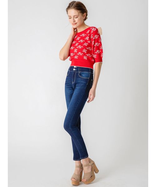 dazzlin（ダズリン）の「フラワージャカードバックリボンニット（ニット/セーター・レディース・ベージュ/ネイビー/レッド・FREE）」の16枚目の写真