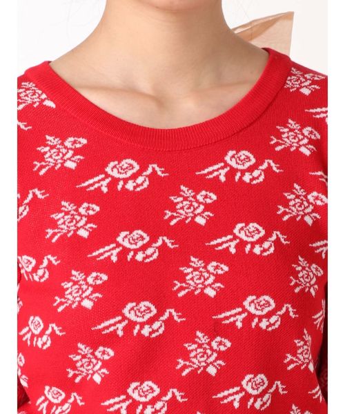 dazzlin（ダズリン）の「フラワージャカードバックリボンニット（ニット/セーター・レディース・ベージュ/ネイビー/レッド・FREE）」の22枚目の写真