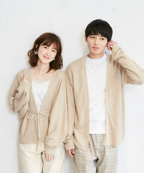 PairPair(ペアペア)の「ハニカム編みトッパーカーディガン(カーディガン/ボレロ・メンズ・ブラック/ベージュ・FREE)」の11枚目の写真