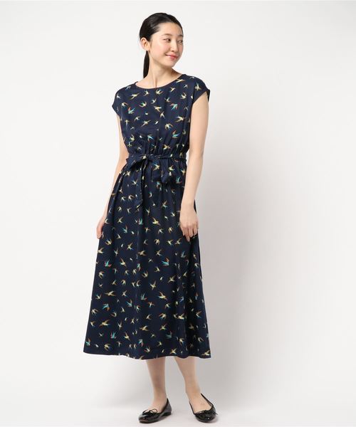 GeeRA(ジーラ)の「ウエストゴムロングワンピース(ワンピース・レディース・ネイビー/ドット/チェック/その他・X-LARGE/LARGE/MEDIUM/SMALL)」の10枚目の写真