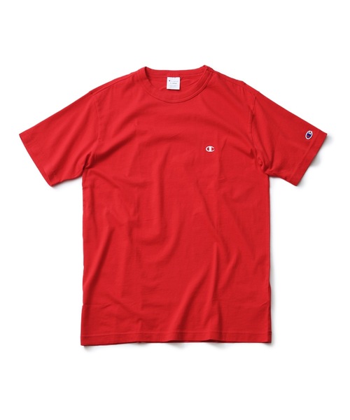 Champion(チャンピオン)の「【CHAMPION/チャンピオン】ブランドベストセラーアイテム 定番の無地 ワンポイントブランドロゴ入り スタンダードシルエット ユニセックスサイジング ベーシック半袖Tシャツ カットソー(Tシャツ/カットソー・メンズ・グレー/ブラック/ホワイト/レッド/ピンク/ネイビー/ライトベージュ/ブルー/チャコールグレー/ダークグリーン/イエロー/杢グレー/ミント/ライトグリーン/オレンジ/パープル/ベージュ・X-LARGE/SMALL/MEDIUM/LARGE/XX-LARGE)」の16枚目の写真