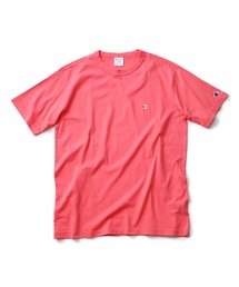 【CHAMPION/チャンピオン】ブランドベストセラーアイテム 定番の無地 ワンポイントブランドロゴ入り スタンダードシルエット ユニセックスサイジング ベーシック半袖Tシャツ カットソー