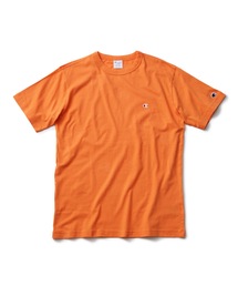 【CHAMPION/チャンピオン】ブランドベストセラーアイテム 定番の無地 ワンポイントブランドロゴ入り スタンダードシルエット ユニセックスサイジング ベーシック半袖Tシャツ カットソー