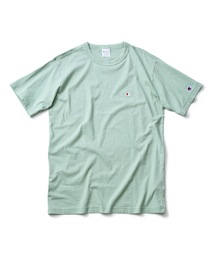 【CHAMPION/チャンピオン】ブランドベストセラーアイテム 定番の無地 ワンポイントブランドロゴ入り スタンダードシルエット ユニセックスサイジング ベーシック半袖Tシャツ カットソー