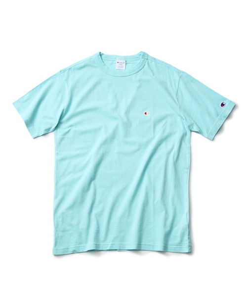 Champion(チャンピオン)の「【CHAMPION/チャンピオン】ブランドベストセラーアイテム 定番の無地 ワンポイントブランドロゴ入り スタンダードシルエット ユニセックスサイジング ベーシック半袖Tシャツ カットソー(Tシャツ/カットソー・メンズ・グレー/ブラック/ホワイト/レッド/ピンク/ネイビー/ライトベージュ/ブルー/チャコールグレー/ダークグリーン/イエロー/杢グレー/ミント/ライトグリーン/オレンジ/パープル/ベージュ・X-LARGE/SMALL/MEDIUM/LARGE/XX-LARGE)」の10枚目の写真