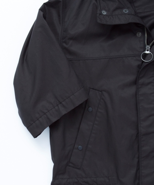 MONKEY TIME（モンキータイム）の「MT∴ コットン/ツイル 2WAY フーデッドコート§（ナイロンジャケット・メンズ・オフホワイト/ブラック・SMALL/MEDIUM/LARGE）」の6枚目の写真