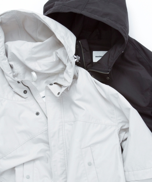 MONKEY TIME（モンキータイム）の「MT∴ コットン/ツイル 2WAY フーデッドコート§（ナイロンジャケット・メンズ・オフホワイト/ブラック・SMALL/MEDIUM/LARGE）」の7枚目の写真
