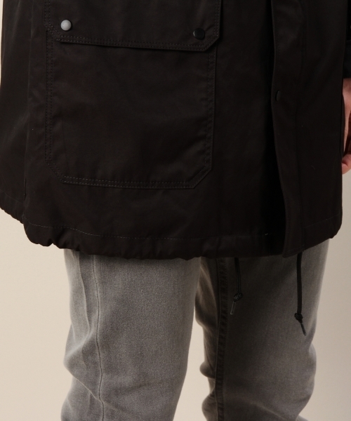MONKEY TIME（モンキータイム）の「MT∴ コットン/ツイル 2WAY フーデッドコート§（ナイロンジャケット・メンズ・オフホワイト/ブラック・SMALL/MEDIUM/LARGE）」の19枚目の写真