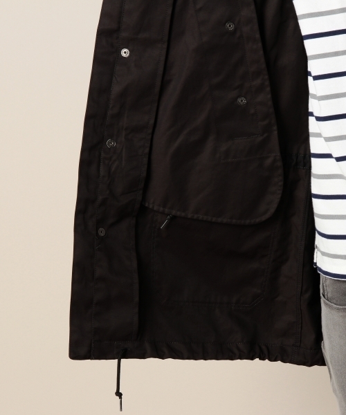 MONKEY TIME（モンキータイム）の「MT∴ コットン/ツイル 2WAY フーデッドコート§（ナイロンジャケット・メンズ・オフホワイト/ブラック・SMALL/MEDIUM/LARGE）」の20枚目の写真