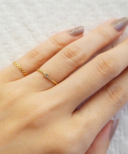 little emblem（リトルエンブレム）の「ダイヤラップゴールドリング
