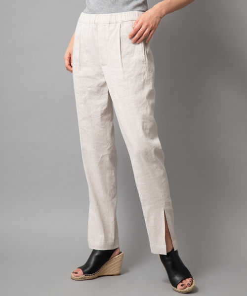 Munich（ミューニック）の「ストレッチバイオリネンサイドスリットパンツ（その他パンツ・レディース・ブラック/グレー/ナチュラル/キャメル・XS/S/M）」の3枚目の写真