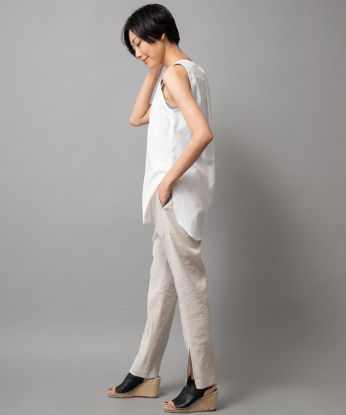 Munich（ミューニック）の「ストレッチバイオリネンサイドスリットパンツ（その他パンツ・レディース・ブラック/グレー/ナチュラル/キャメル・XS/S/M）」の19枚目の写真