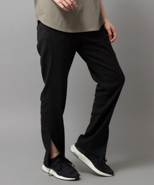 Munich（ミューニック）の「ストレッチバイオリネンサイドスリットパンツ（その他パンツ・レディース・ブラック/グレー/ナチュラル/キャメル・XS/S/M）」の9枚目の写真