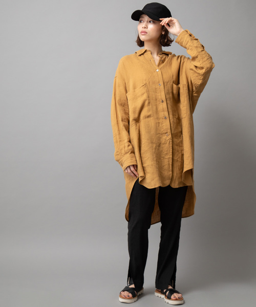 Munich（ミューニック）の「ストレッチバイオリネンサイドスリットパンツ（その他パンツ・レディース・ブラック/グレー/ナチュラル/キャメル・XS/S/M）」の10枚目の写真