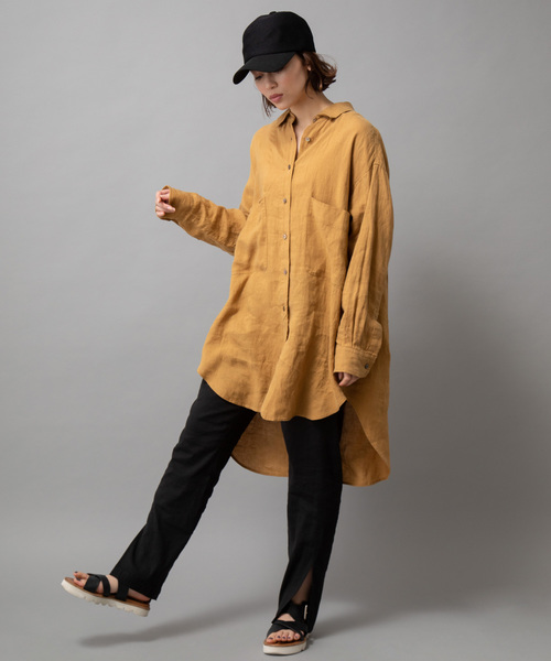 Munich（ミューニック）の「ストレッチバイオリネンサイドスリットパンツ（その他パンツ・レディース・ブラック/グレー/ナチュラル/キャメル・XS/S/M）」の11枚目の写真