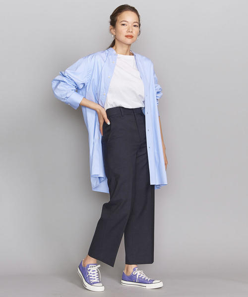 BEAUTY&YOUTH UNITED ARROWS（ビューティーアンドユースユナイテッドアローズ）の「BY ドライタッチストレートパンツ -手洗い可能-◆（その他パンツ・レディース・ナチュラル/ネイビー・SMALL/MEDIUM/LARGE）」の6枚目の写真