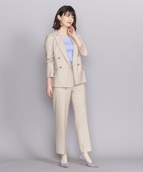 BEAUTY&YOUTH UNITED ARROWS（ビューティーアンドユースユナイテッドアローズ）の「BY ドライタッチストレートパンツ -手洗い可能-◆（その他パンツ・レディース・ナチュラル/ネイビー・SMALL/MEDIUM/LARGE）」の15枚目の写真