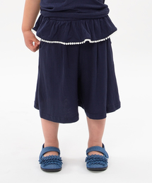 サッカー天竺６.５分丈ワイドパンツ