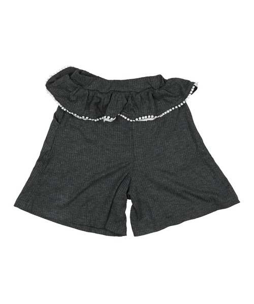 studio mini（スタディオ ミニ）の「サッカー天竺６.５分丈ワイドパンツ（その他パンツ・キッズ・グレー/ネイビー・130/140/90/100/110/120）」の4枚目の写真