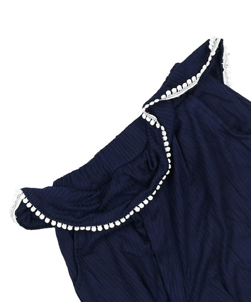 studio mini（スタディオ ミニ）の「サッカー天竺６.５分丈ワイドパンツ（その他パンツ・キッズ・グレー/ネイビー・130/140/90/100/110/120）」の6枚目の写真