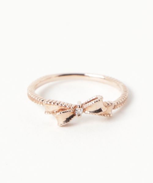 Jillstuart ジルスチュアート の Jillstuart ジルスチュアート Swing Ribbon スィングリボン K10pg ダイヤモンド ピンキーリング リング Wear