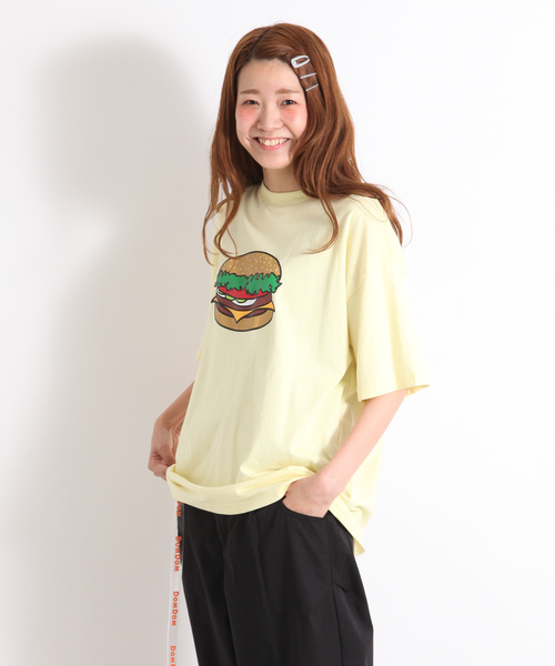 FRAPBOIS（フラボア）の「ＤＯＭＤＯＭＴ 全4色　ビッグシルエット Tシャツ（Tシャツ/カットソー・レディース・ブラック/ネイビー/イエロー/グレー系その他・1/2）」の4枚目の写真