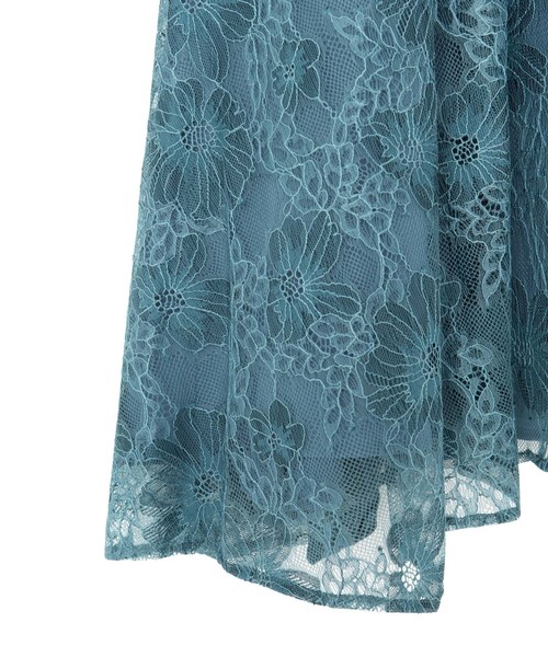 kaene（カエン）の「アシメヘム総レースワンピース（ドレス・レディース・グレー/グリーン・38/36）」の11枚目の写真