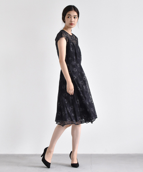 kaene（カエン）の「アシメヘム総レースワンピース（ドレス・レディース・グレー/グリーン・38/36）」の18枚目の写真