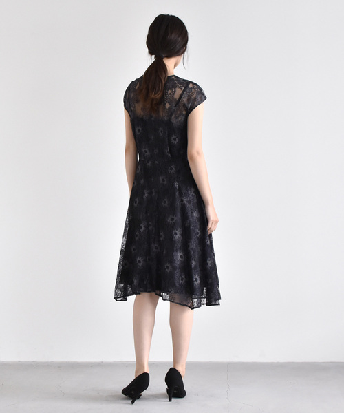 kaene（カエン）の「アシメヘム総レースワンピース（ドレス・レディース・グレー/グリーン・38/36）」の17枚目の写真